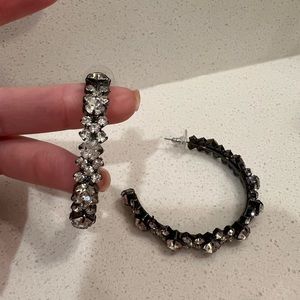 Rhinestone Hoop Earrings